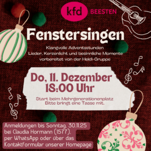 "Fenstersingen" im Advent